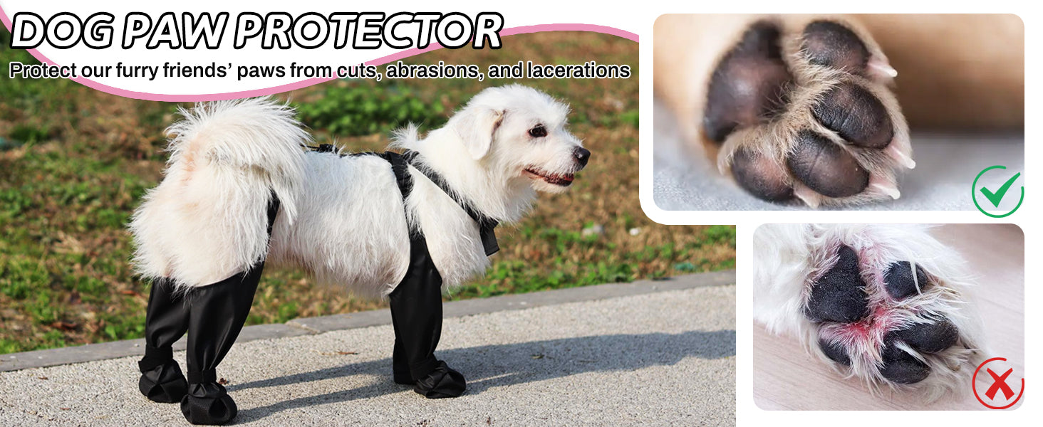 2025 Best Anti-Slip Dog Shoes Pet Paw Protector Dog Rain Booties, Dirty-proof & Anti-fall Dog Outdoor Dog Suspender Sock Shoes