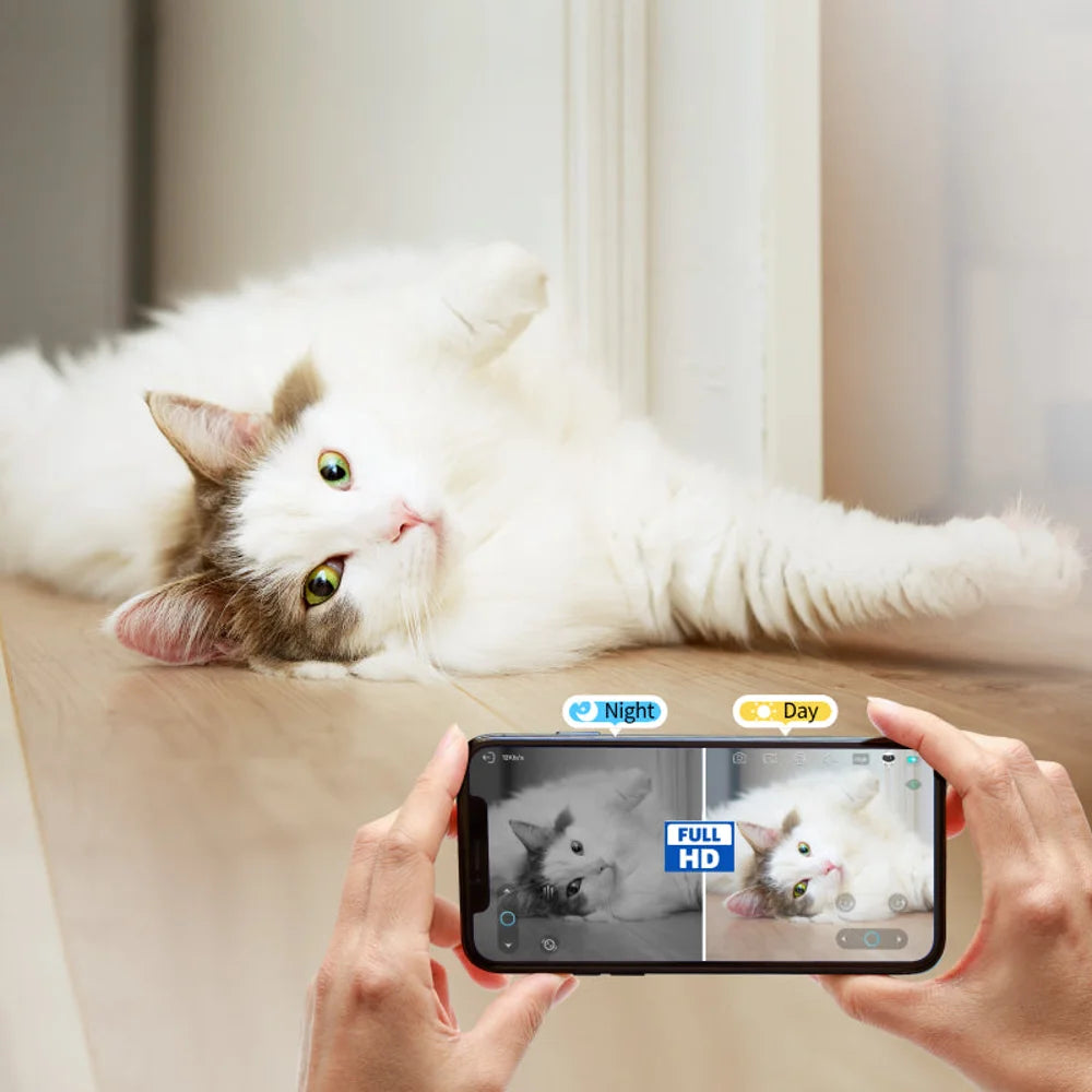 Enabot EBO SE Camera Robot for Dog Cat Baby 1080P Wifi 2.4G 5G 360° Home Pet Camera Startlight Night Vision