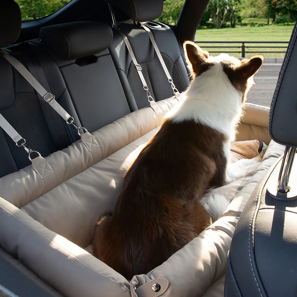 Luxury Dog Car Seat Booster Bed Polyester Comfortable Dog Car Seat Indoor Outdoor Use for Large Size All Breeds Dog Products