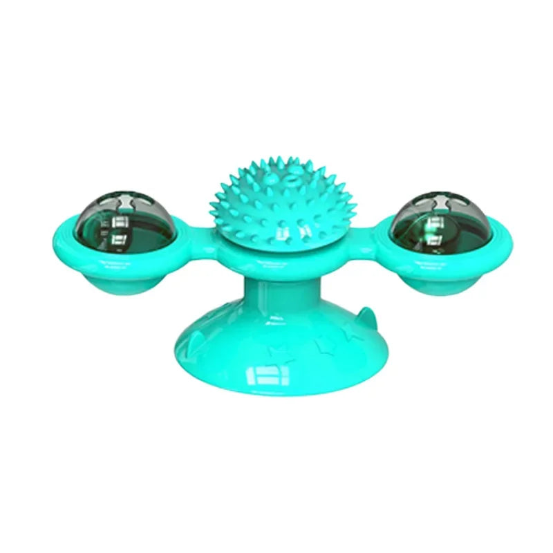 Cat Toy Spinning Turntable Training Anxiety Relief Strong Suction Cup Base Automatic Food Allocation Cat Training Auxiliary Toy