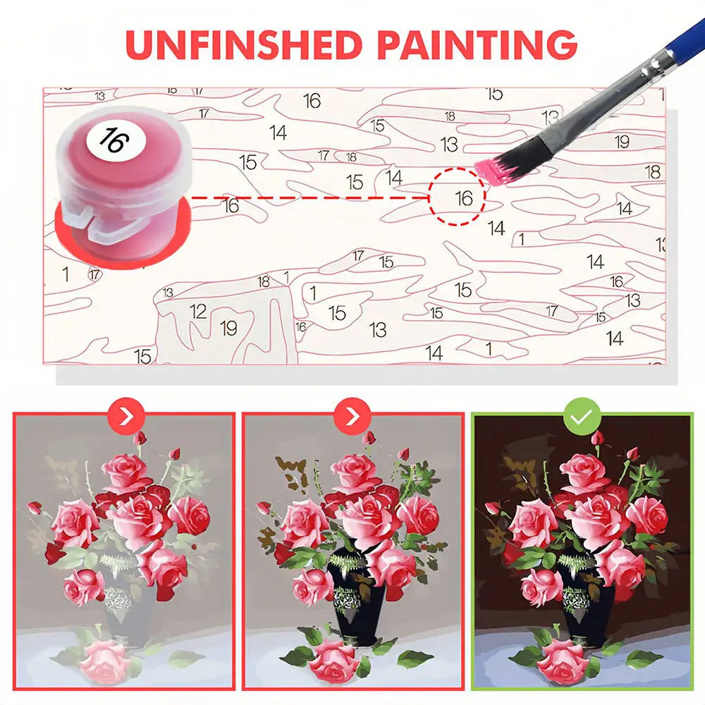 DIY Coloring By Numbers Dog Digital Oil Painting Animal Puppy Paint By Number Kits Picture Artcraft On Canvas Handpainted Gift