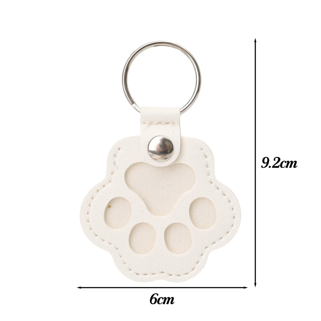 5pcs Cute Leather Portable Pendant Keyrings Cat Paw Pet Hair Holder Keychains for animal Lovers Accessories Wholesale Key chains