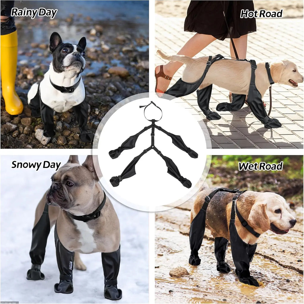 2025 Best Anti-Slip Dog Shoes Pet Paw Protector Dog Rain Booties, Dirty-proof & Anti-fall Dog Outdoor Dog Suspender Sock Shoes