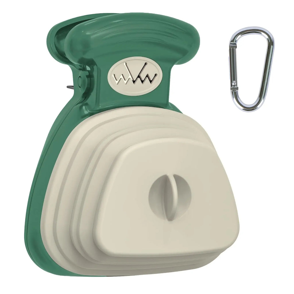 Superdesign Dog Poop Scooper - Suitable for Small and Large Dogs, for Yard and Walking, Adjustable Leather and Bag Attachment, Perfect for Travel and Camping
