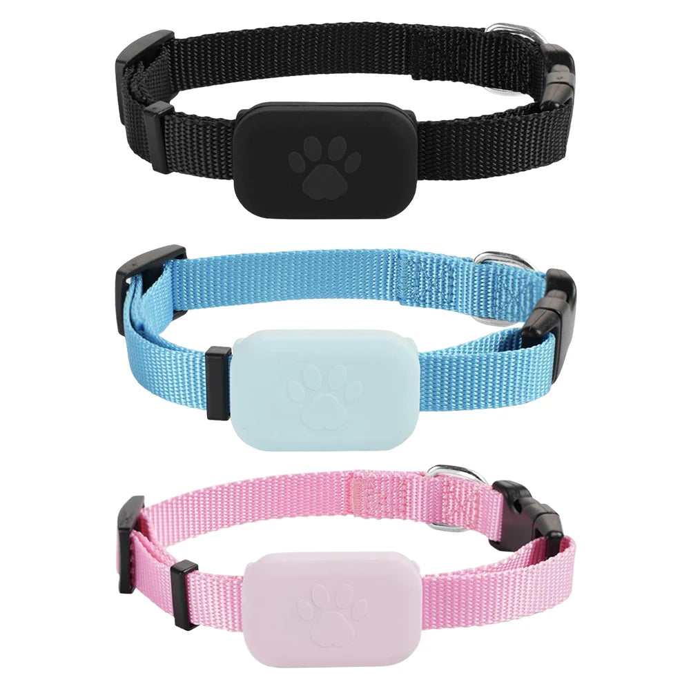 Pet GPS Tracker with Adjustable Collar Smart Pet Locator Cat Tracker for Dogs & Cats (Compatible with iOS/Android)