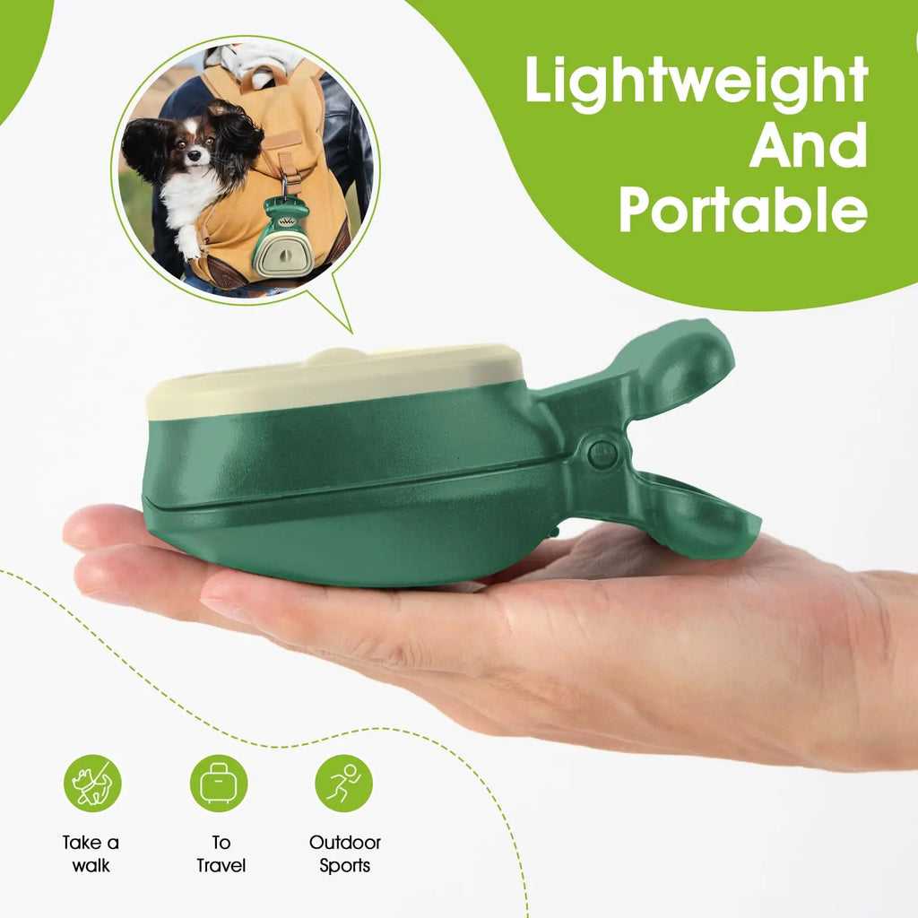 Superdesign Dog Poop Scooper - Suitable for Small and Large Dogs, for Yard and Walking, Adjustable Leather and Bag Attachment, Perfect for Travel and Camping