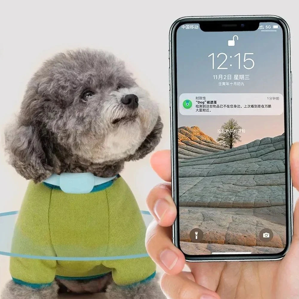 Pet GPS Tracker with Adjustable Collar Smart Pet Locator Cat Tracker for Dogs & Cats (Compatible with iOS/Android)