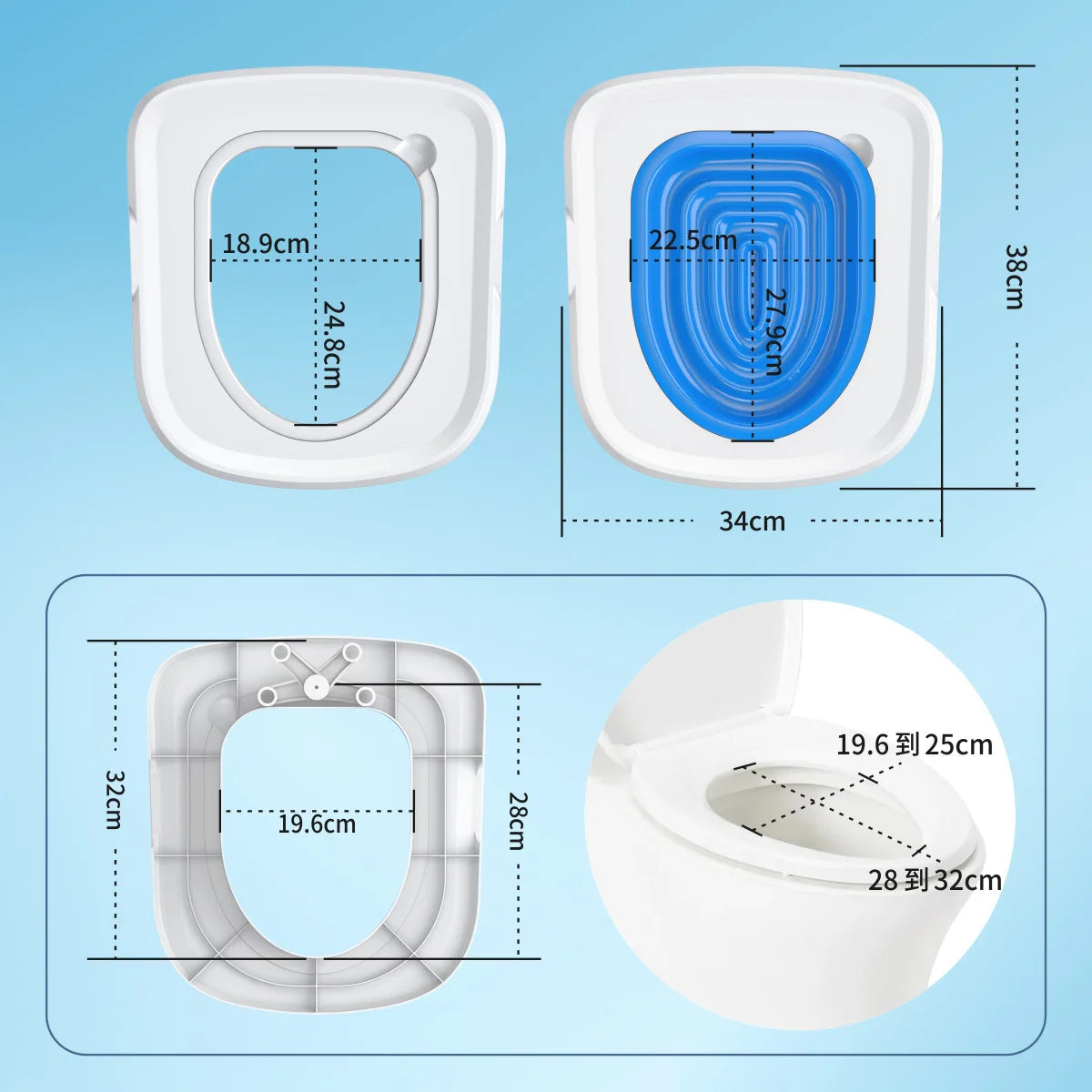 Upgrade Cat Toilet Trainer Reusable Training Toilet For Cat Plastic Training Set Cat Litter Box Mat Toilet Cats Training Product