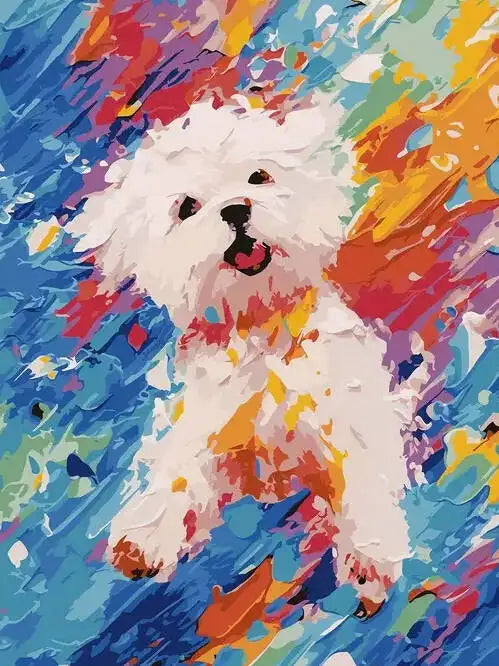 DIY Coloring By Numbers Dog Digital Oil Painting Animal Puppy Paint By Number Kits Picture Artcraft On Canvas Handpainted Gift