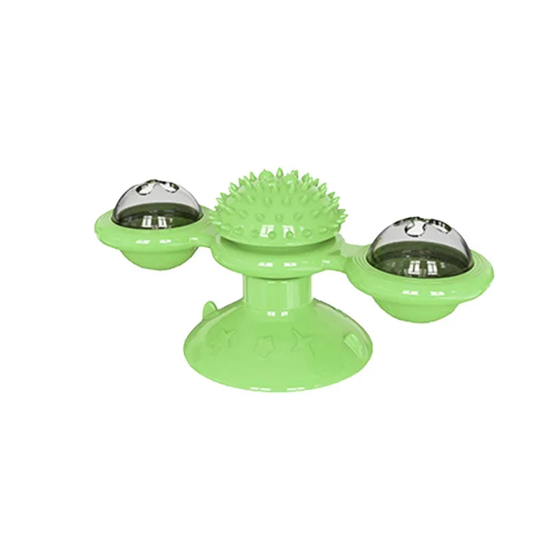 Cat Toy Spinning Turntable Training Anxiety Relief Strong Suction Cup Base Automatic Food Allocation Cat Training Auxiliary Toy