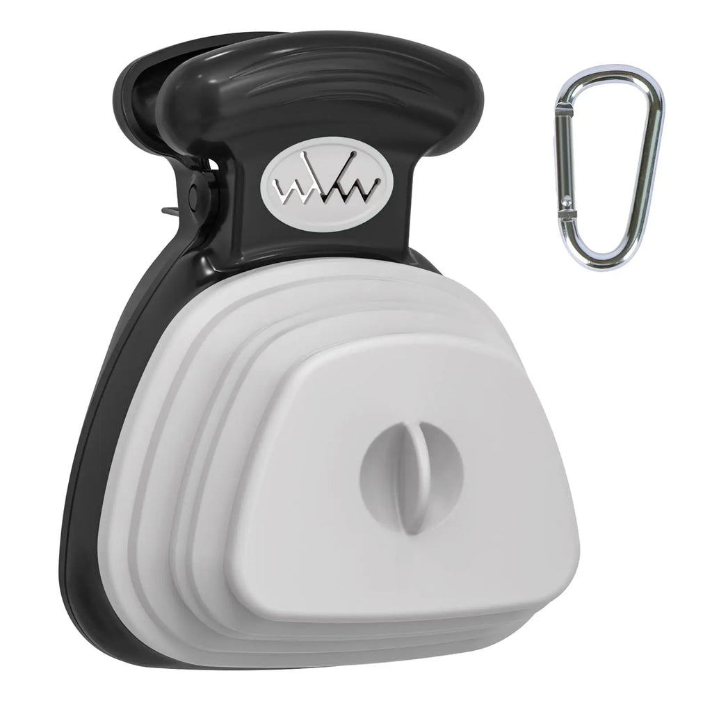 Superdesign Dog Poop Scooper - Suitable for Small and Large Dogs, for Yard and Walking, Adjustable Leather and Bag Attachment, Perfect for Travel and Camping