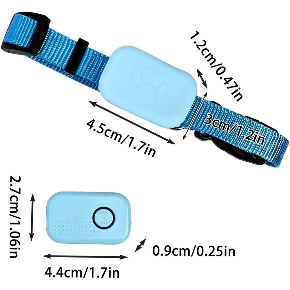 Pet GPS Tracker with Adjustable Collar Smart Pet Locator Cat Tracker for Dogs & Cats (Compatible with iOS/Android)