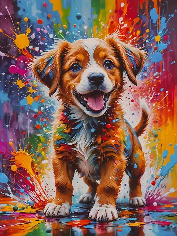 DIY Coloring By Numbers Dog Digital Oil Painting Animal Puppy Paint By Number Kits Picture Artcraft On Canvas Handpainted Gift
