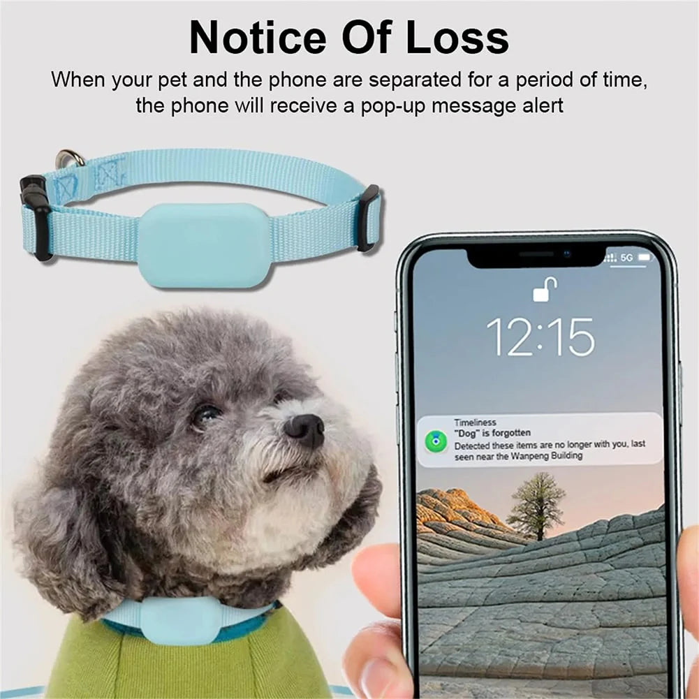 Pet GPS Tracker with Adjustable Collar Smart Pet Locator Cat Tracker for Dogs & Cats (Compatible with iOS/Android)