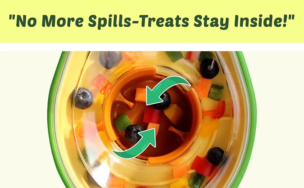 Avocado Training Pet Automatic Feeder Non-Spill Treat Dispensing Wobble Toys for Dogs cats slow feeder bowl