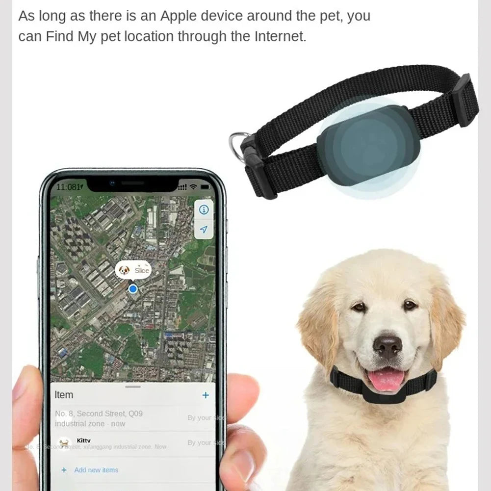 Pet GPS Tracker with Adjustable Collar Smart Pet Locator Cat Tracker for Dogs & Cats (Compatible with iOS/Android)