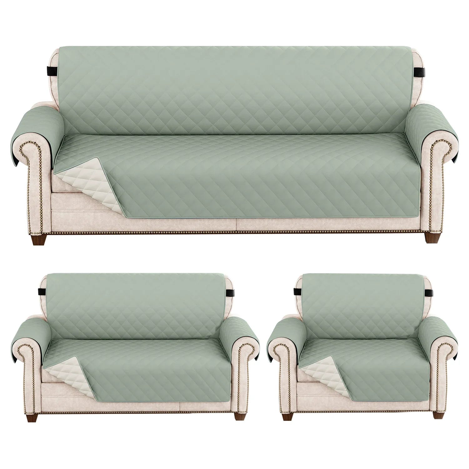 1pc Waterproof Pet-Friendly Sofa Cover with Diamond Pattern Design - Easy Clean, Modern Slipcover for Living Room & Office Decor
