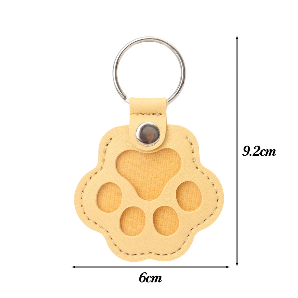 5pcs Cute Leather Portable Pendant Keyrings Cat Paw Pet Hair Holder Keychains for animal Lovers Accessories Wholesale Key chains
