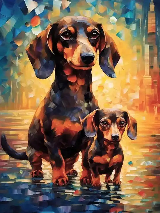 DIY Coloring By Numbers Dog Digital Oil Painting Animal Puppy Paint By Number Kits Picture Artcraft On Canvas Handpainted Gift