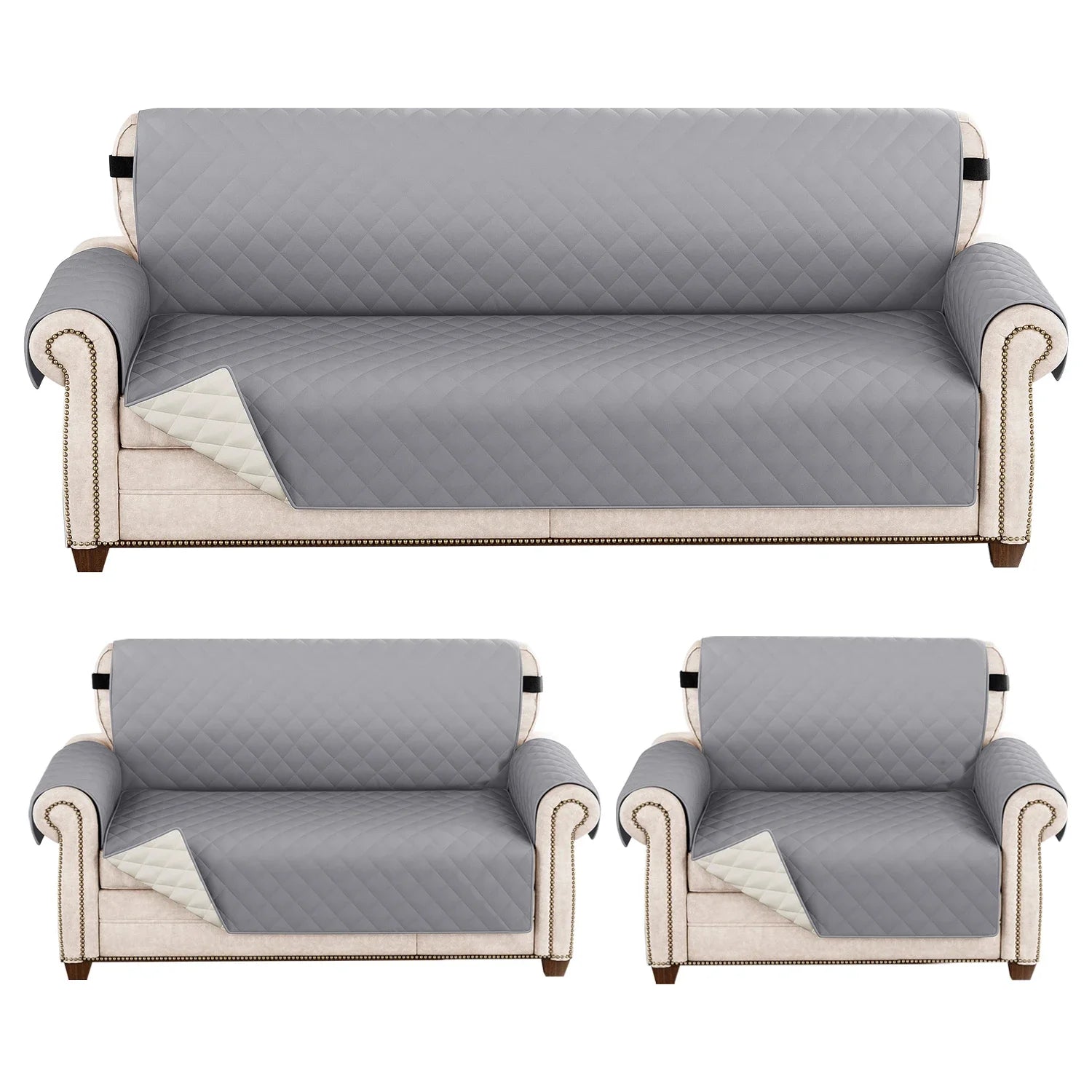 1pc Waterproof Pet-Friendly Sofa Cover with Diamond Pattern Design - Easy Clean, Modern Slipcover for Living Room & Office Decor