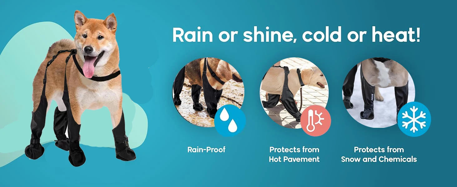 2025 Best Anti-Slip Dog Shoes Pet Paw Protector Dog Rain Booties, Dirty-proof & Anti-fall Dog Outdoor Dog Suspender Sock Shoes